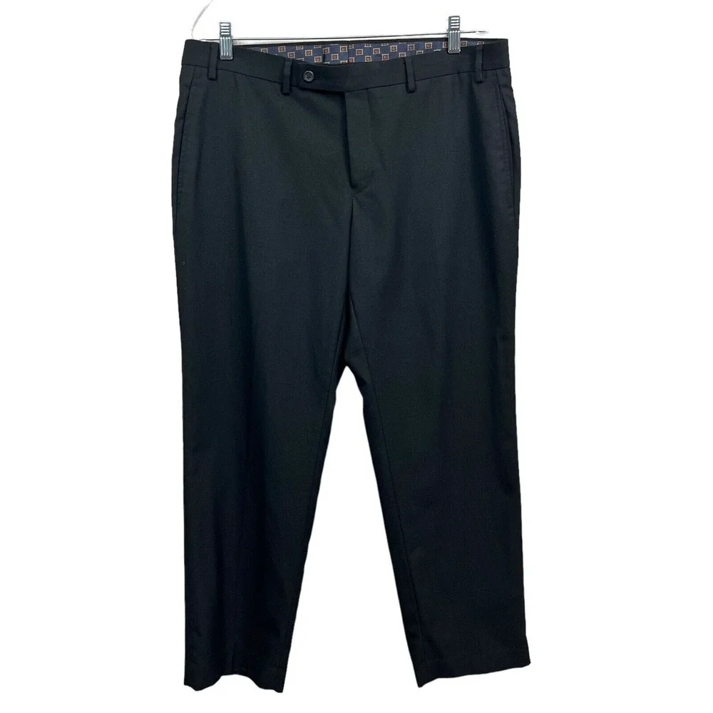 Lauren Ralph Lauren Mens Trouser Pants Straight Leg Pockets Zip Black W36xL29*